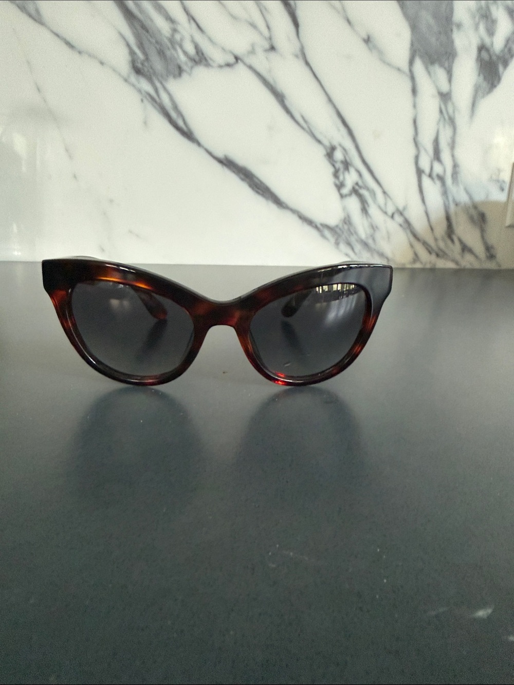 Marc By Marc Jacobs Tortoiseshell Cat-Eye Sunglasses with Dark Lenses